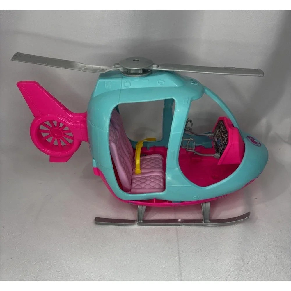 Mattel Barbie Helicopter Dreamhouse Adventures w/ Moped & Snowmobile